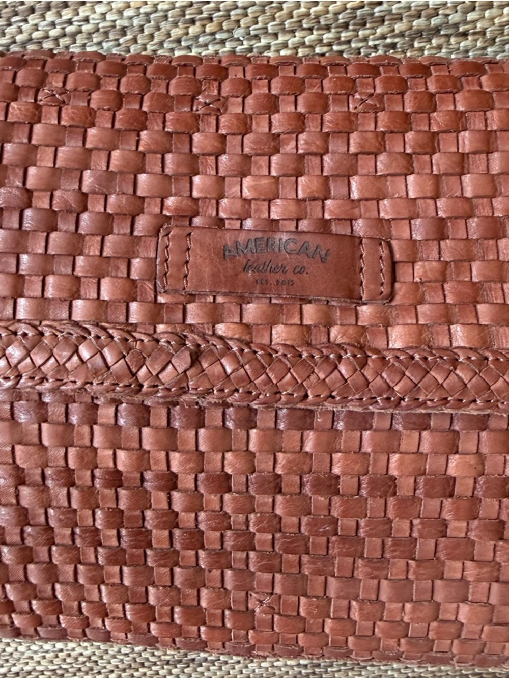 Woven Leather Crossbody Bag - Brown - Picture 2 of 8